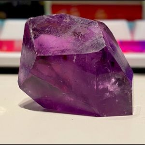 Gemmy Amethyst crystal point